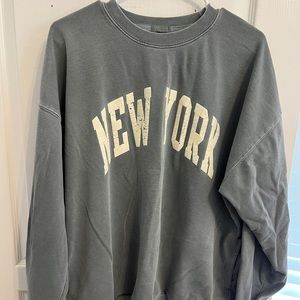 Oversized ‘New York’ crew neck sweatshirt